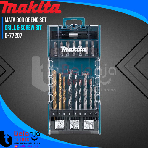 Makita Mata Bor dan Obeng Set 17 Pcs Dill & Screw Bit 17Pcs D-77207