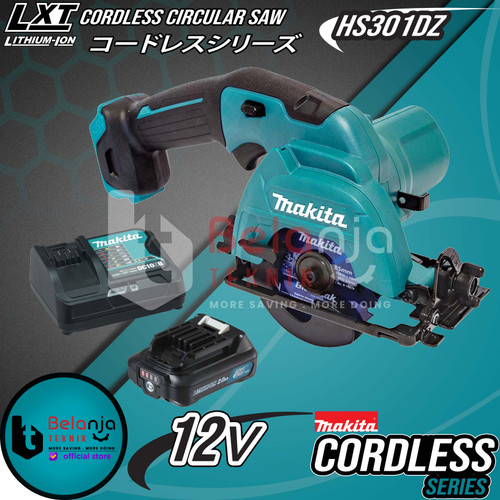 Makita Circular Saw Baterai Cordless HS301DZ Potong Kayu 12V SET