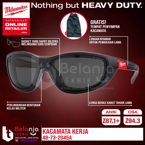 Milwaukee Polarized High Perfomance Safety Glasses Kacamata Kerja 2045