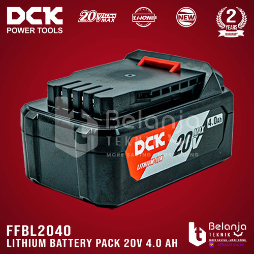 DCK Lithium Battery Pack 20V 4.0 AH Baterai Cordless 20V 4 AH FFBL2040