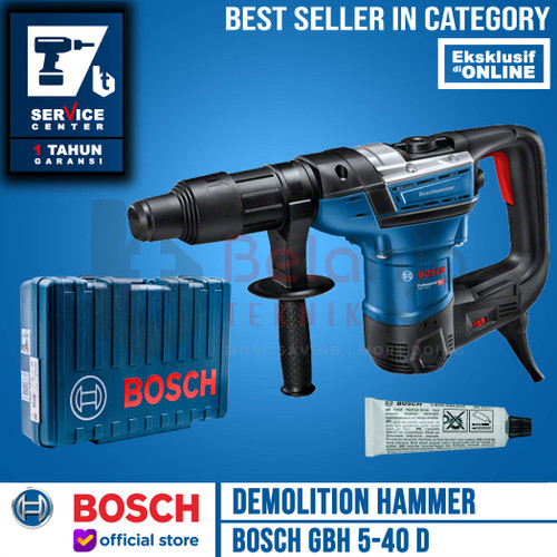 Bosch Demolition Hammer Listrik GBH 5-40 D 1100 Watt Mesin Bor Bobok