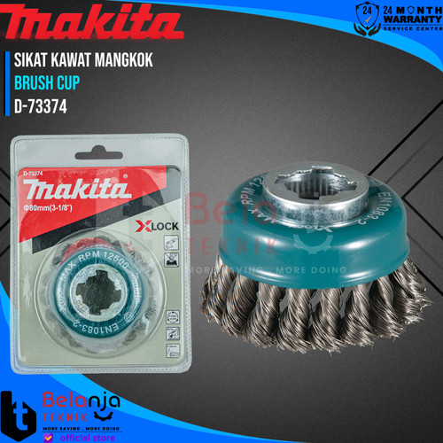 Makita Knotted Wire Cup Brush Xlock 80 MM Mata Gerinda Sikat Mangkok