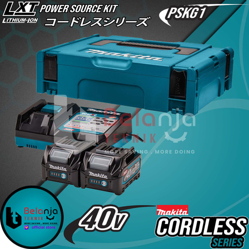 Makita Power Source Kit PSKG1 Baterai BL4025 40V + Charger + Makpac