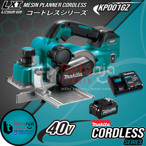 Makita Mesin Planner Cordless KP001GZ Serut Kayu Baterai Set 40V 4AH