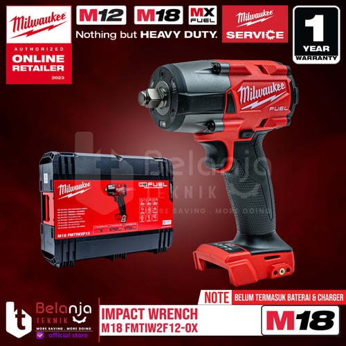 Milwaukee Mid Torque Impact Wrench 1/2" M18 FMTIW2F12-0X Pembuka Baut