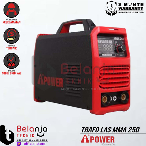 AIPower Mesin Trafo Las DC Inverter MMA 250 Travo IGBT 1Phase 3Phase