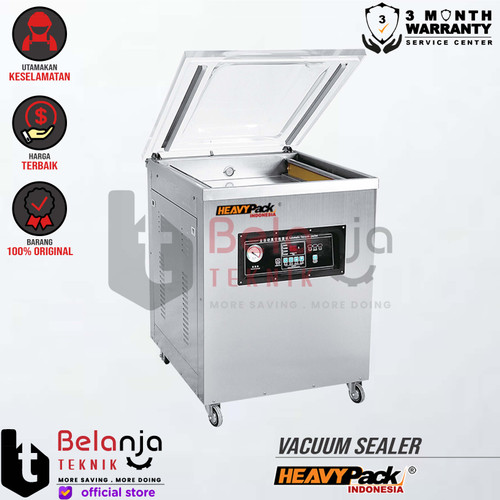 HEAVYPACK Mesin Press Plastik DZ-400 2E Single Chamber Vacuum Sealer