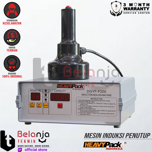 HEAVYPACK Mesin Segel Botol Induksi DGYF-200 Portable Induction Sealer