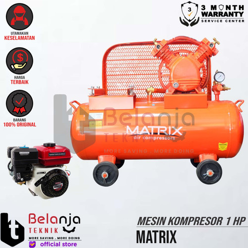 Matrix Mesin Kompresor Angin 1 HP Engine X-China 5.5 HP Air Compressor