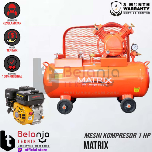 Matrix Mesin Kompresor Angin 1 HP Loncin G 160 5.5 HP Air Compressor