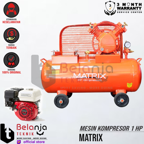 Matrix Mesin Kompresor Angin 1 HP Honda GX 160 5.5 HP Air Compressor