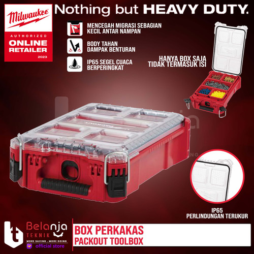 Milwaukee Kotak Perkakas Mata Bor Packout Compact Organizer 48-22-8435