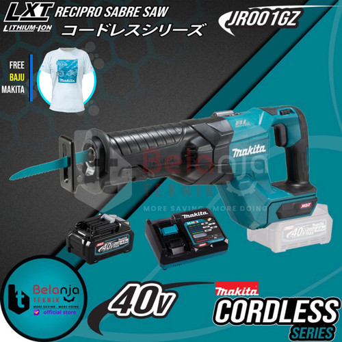 Makita Gergaji JR001GZ Recipro Saw Reciprocating + Baterai 40V Set