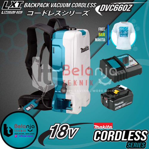 Makita Penghisap Debu DVC660Z Backpack Vacuum Cleaner + Baterai 18V