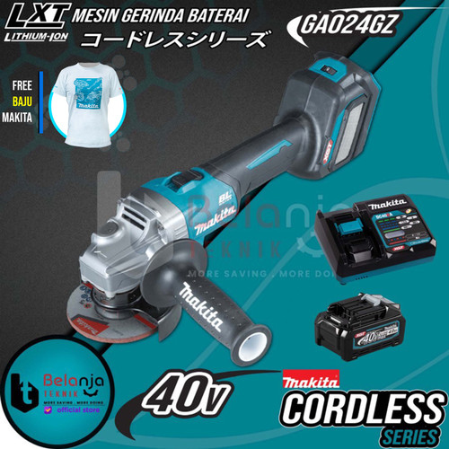 Makita Mesin Gerinda GA024GZ Cordless Angle Grinder + Baterai 40V Set