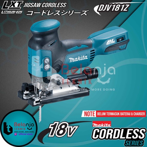 Makita Mesin Jigsaw Cordless DJV181Z Gergaji Triplek Baterai 18V