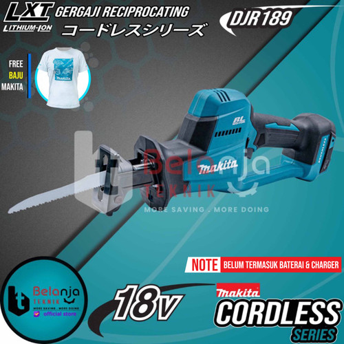 Makita Gergaji Potong Sabre Saw DJR189Z Recipro Saw Baterai DJR189 18V