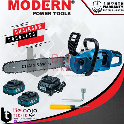 Modern Chainsaw Baterai 16 Inch Alat Potong Dahan 20V Cordless 16inch