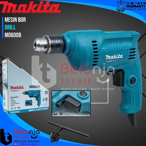 Makita Mesin Bor Tangan Listrik M 0600 B 350W 10MM Driver Drill M0600B