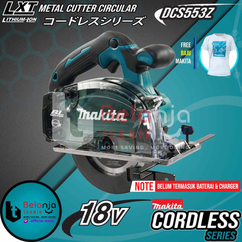 Makita Mesin Potong Besi Baterai 18V DCS553Z Metal Cutter Cordless DCS