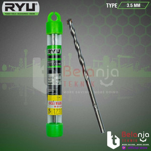 Ryu Masonry Drill Bits 3.5 X 45 X 75 MM Mata Bor Beton Tembok 3.5 mm