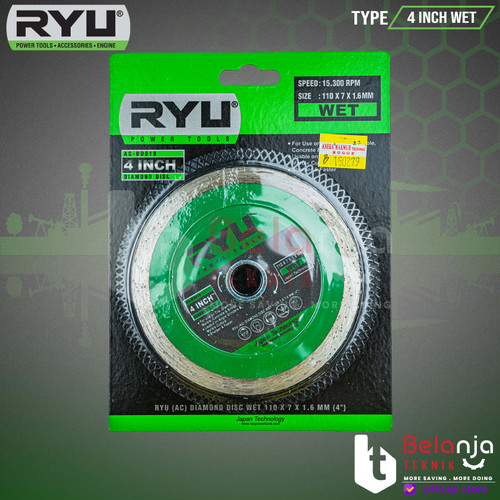 Ryu Diamond Disc Wet 110 X 7 X 1.6 MM 4" Mata Potong Keramik Basah