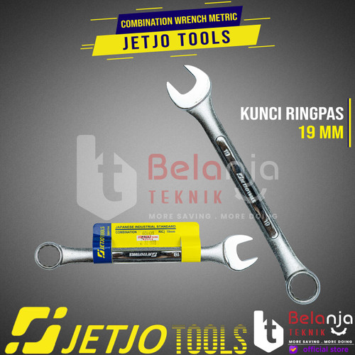 JETJO TOOLS Kunci Ring Pas 19mm Combination Wrench Metric 19MM Ringpas