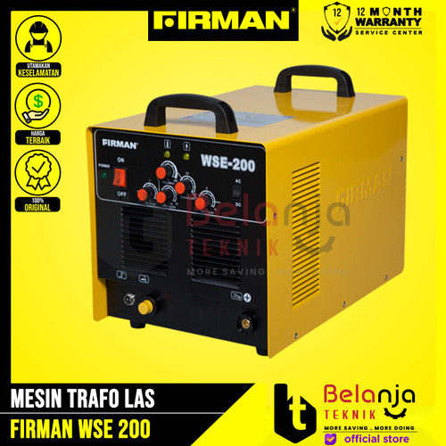 Firman Inverter Welder WSE 200L Heavy Industrial Trafo Las AC DC TIG