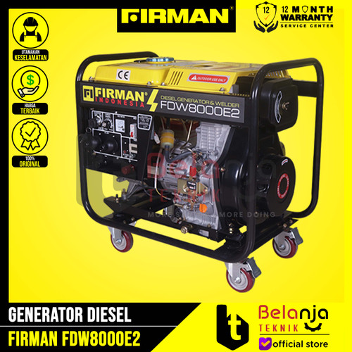 Firman Generator Diesel FDW 8000 E2 4200 Watt Mesin Genset 1 Phase