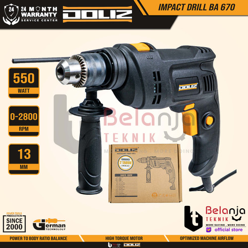 Doliz Impact Drill Variable Speed BA670 550W Mesin Bor Beton 13MM