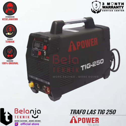 AIPower Mesin Trafo Las DC Inverter TIG 250 Welder IGBT 220 V