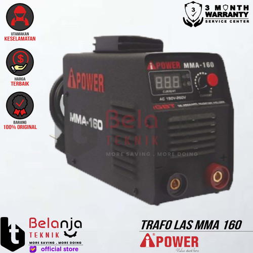 AIPower Mesin Trafo Las DC Inverter MMA 160 Travo Las IGBT 4500 Watt