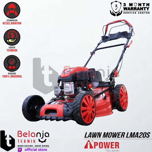 AIPower Lawn Mower LMA20S Mesin Potong Rumput Dorong Bensin 20 Inch