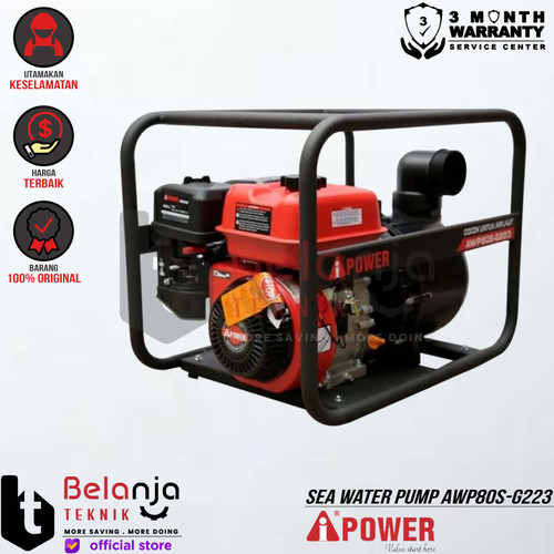 AIPower Pompa Irigasi Air Laut AWP80S-G223 3 Inch Sea Water Pump 3" In