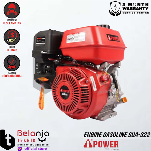 AIPower Engine Gasoline SUA-322 10 HP Mesin Penggerak Serbaguna Bensin