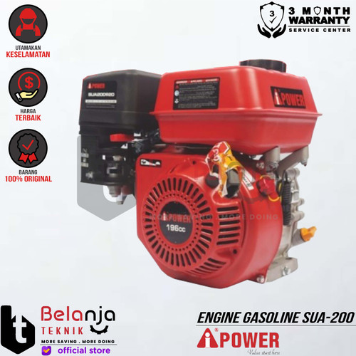 AIPower Engine Gasoline SUA-200 Plus 6.5 HP Mesin Penggerak Bensin