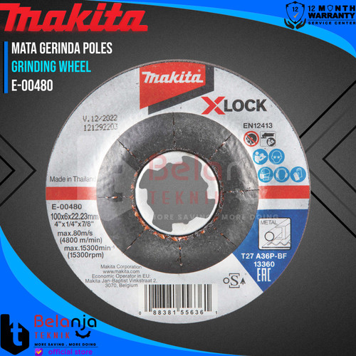 Makita Grinding Wheel XLock 4 Inch X 6 MM Mata Gerinda Poles Besi