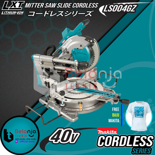 Makita Mesin Gergaji Potong Kayu LS004GZ 40V Mitter Saw Slide Cordless