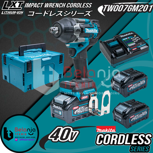 Makita Impact Wrench Cordless TW007GZ Mesin Pembuka Baut 1/2 Inch 40V