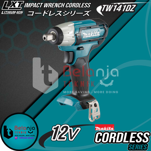 Makita Impact Wrench Cordless TW141DZ Mesin Pembuka Baut Baterai 12V