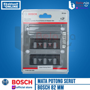 Bosch Mata Pisau Serut Ketam Sugu 82 MM HSS Planner Blade + Adapter