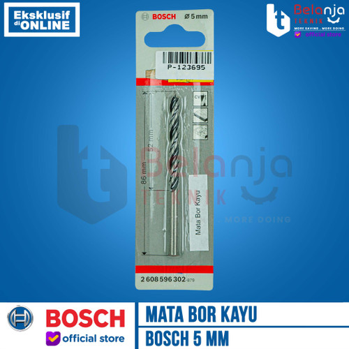 Bosch Mata Bor Kayu 5mm Brad Point Wood Drill Bits 5 X 52 X 86 MM