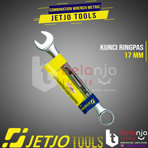 JETJO TOOLS Combination Wrench Metric 17MM Kunci Ring Pas 17 MM CRV