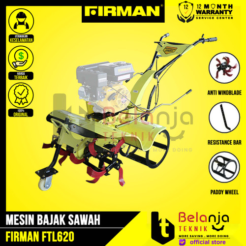 Firman Mesin Bajak Sawah FTL 620 Basah Kering Cultivator UNIT only