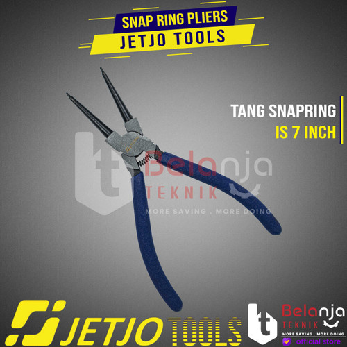 JETJO TOOLS Snap Ring Pliers IS 7" Tang Snap Ring Lurus Tutup 7 Inch