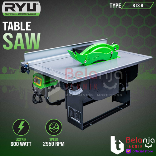 Ryu Table Saw RTS 8 Inch 600 Watt Gergaji Potong Kayu RTS 8" In