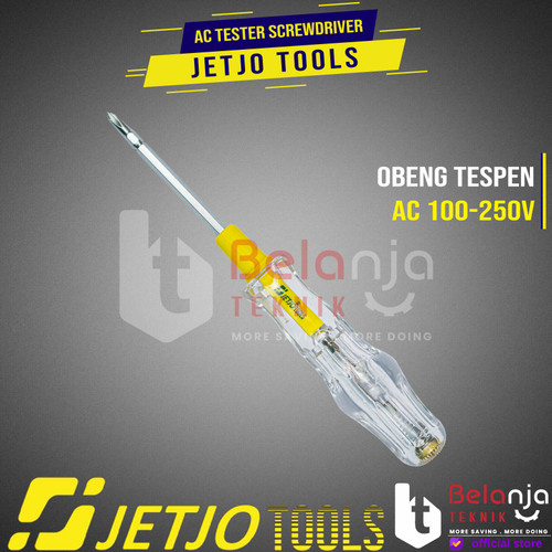 JETJO TOOLS AC Tester Screwdriver Obeng Tespen AC 100-250V Bolak Balik