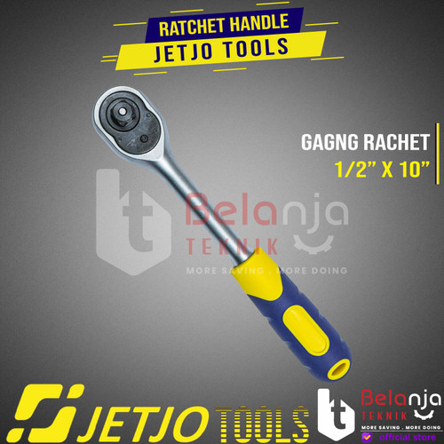 JETJO TOOLS Ratchet Handle 1/2" Inch Gagang Kunci Shock Rachet Handle