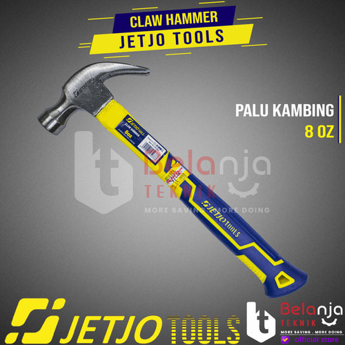 JETJO TOOLS Claw Hammer 8Oz Palu Kambing Gagang Fiber Tukang Martil