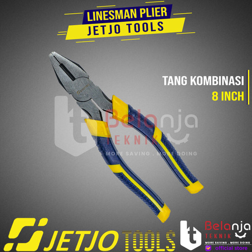 JETJO TOOLS Linesman Pliers 8" Inch Tang Kombinasi Tang Lurus Perkakas